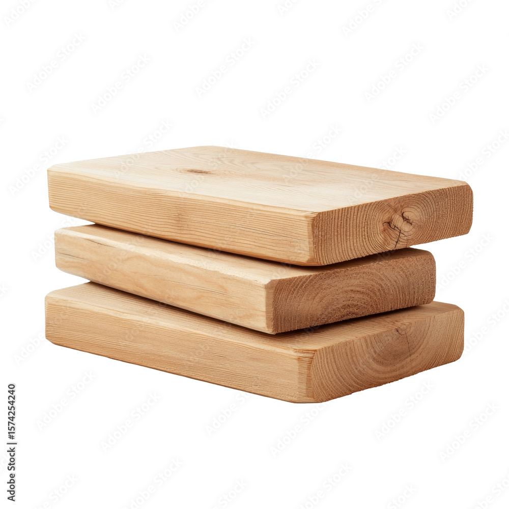 Poster natural wooden planks stacked with smooth surface and distinct grain patterns