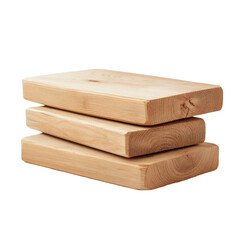 Natural wooden planks stacked with smooth surface and distinct grain patterns