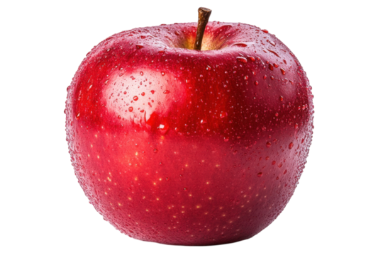 Red Delicious apple ripe and juicy with droplets a refreshing health snack vitamins freshness fruit