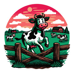 Cheerful Cowgirl in a Vintage Grocery Store with Canned Goods Display