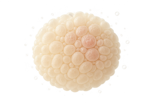 Abstract microscopic cellular structure or ovum isolated on a transparent background.