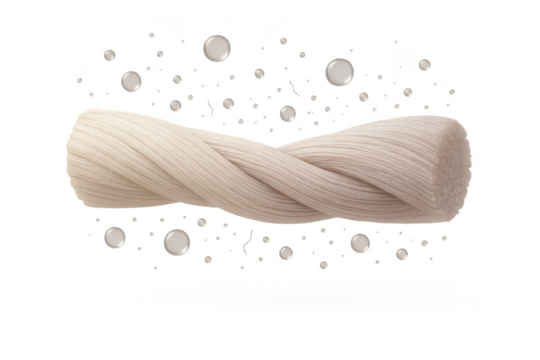 Twisted light fibers, abstract bubbles, isolated on transparent background.