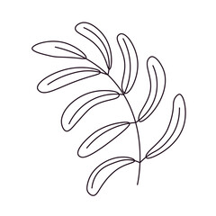 A outline branch with autumn yellow leaves.