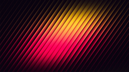 Summer sunset glow with vibrant gradient light with fractal glass effect and illuminated with warm blending glowing tones. Vibrant sunset glowing through geometric structural glass. Vector background