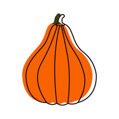 Cartoon Pumpkin. Autumn pumpkin element.