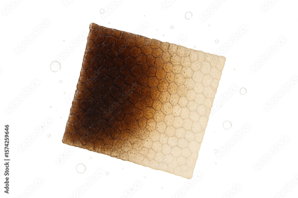 Poster abstract cellular structure gradient, isolated on transparent background.