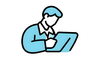 Employer working icon eps format. Generative AI