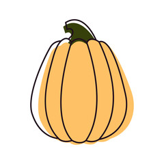 Cartoon Pumpkin. Autumn pumpkin element.
