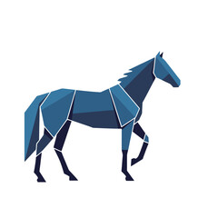 Geometric Horse Illustration - Modern Animal Art