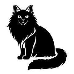 Obraz premium Ragdoll Cat Black Glyph Icon (Color Changes Available in SVG)