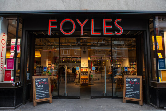 Foyles Bookstore on Charing Cross Road in London, UK