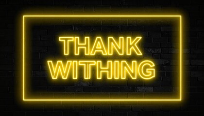 Neon sign with words