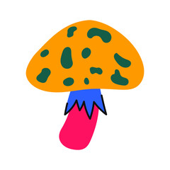 Mushroom. Magical fantastic colorful mushroom