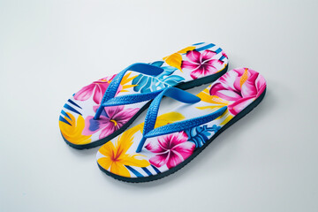 Colorful Floral Flip Flops for Summer
