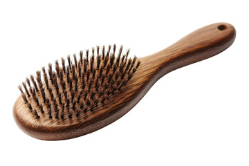 Wooden Bristle Beauty Grooming brush hair tool for smooth styling and detangling on a sleek black