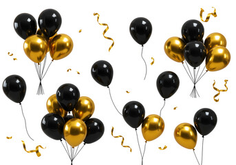 Black and Gold Balloons Celebration