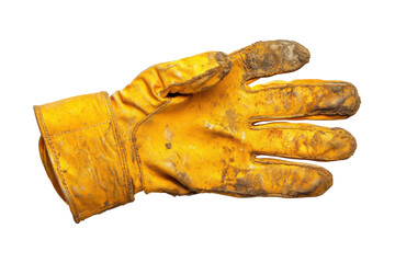 Work Gloves Yellow Leather Heavy Duty Protector Safety Garden Construction Dirty Soil Wear Hand