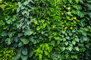 Obraz premium Lush Green Indoor Plant Wall