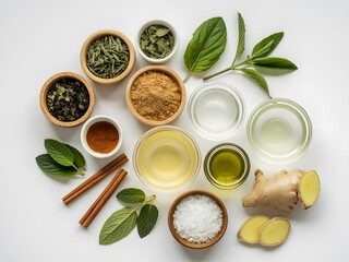 Natural Ingredients Herbs Spices and Oils for Wellness