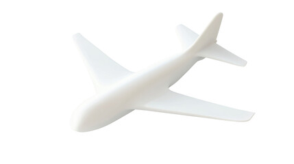 White airplane 3D render icon isolated on white background
