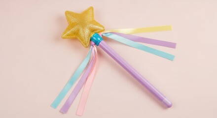 Halloween Magic Wand Toy with Star and Ribbons