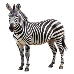 zebra isolated on white