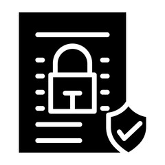 Obraz premium Privacy Policy Document Vector Glyph Icon Design