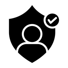 Identity Protection Vector Glyph Icon Design