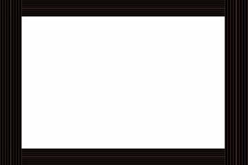 Obraz premium Black frame with white frame. frame with clipping path, simple frame border frame 