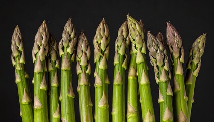 Asparagus tips bunched upright