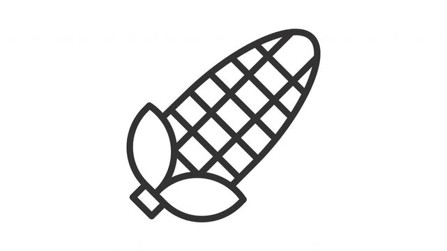 animated corn icon. Perfect for food, allergy, allergen, health, egg, fish, peanut, nutrition, drink, gluten, seafood, allergic, reaction, disease, allergens, ingredient, medicine and immune