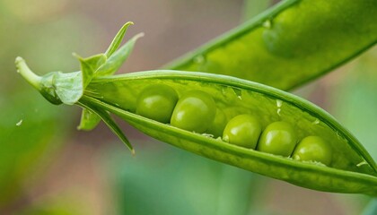 green peas on a pod