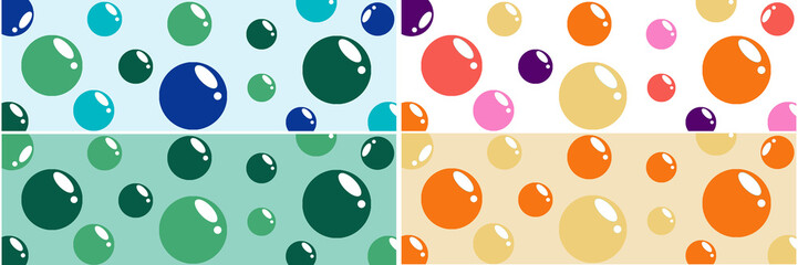 Circle seamless pattern in different colors