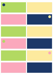 Trendy colors palette