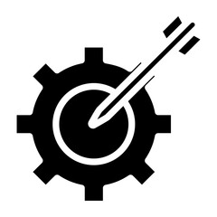 Goal Setting Vector Filled Icon Design