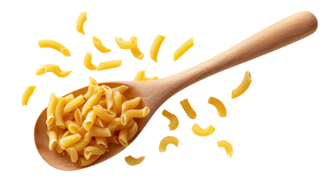 Uncooked fusilli pasta background