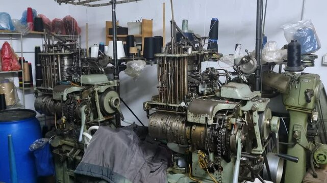 Once central to Yugoslavia&rsquo;s textile output, this 1950s sock knitting machine now rests idle, a relic of a vanished industry