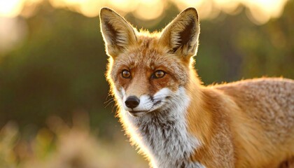 Fototapeta premium Fox in golden sunlight (1)