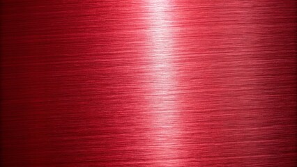 Closeup view of a brushed red metal texture with a subtle gradient