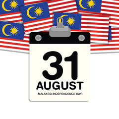Malaysia Independence Day Small Wall Calendar