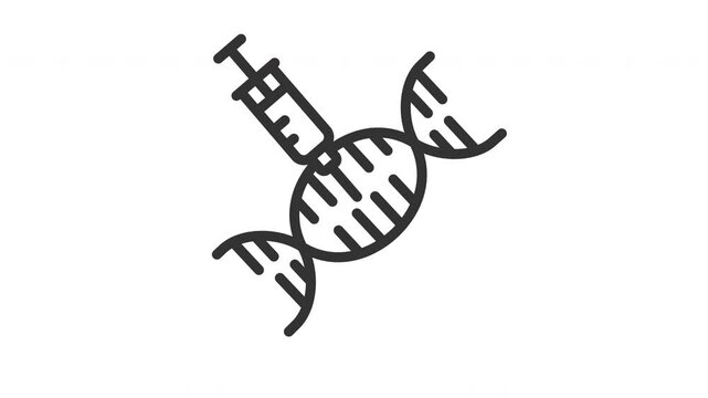 animated gmo icon. Perfect for food, allergy, allergen, health, egg, fish, peanut, nutrition, drink, gluten, seafood, allergic, reaction, disease, allergens, ingredient, medicine and immune