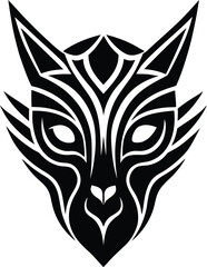 Abstract Fox Head Tribal Vector
