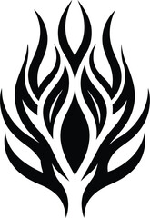 Burning Flame Vector Tattoo

