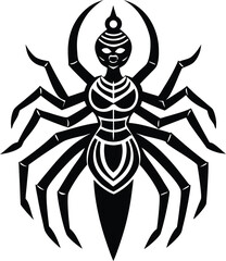 Female Spider Tribal Design

