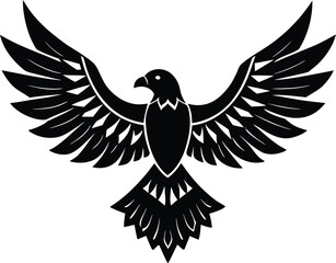 Flying Bird Tribal Silhouette

