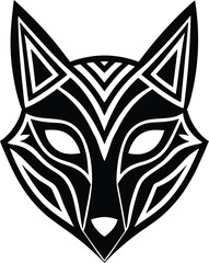 Fox Face Geometric Vector

