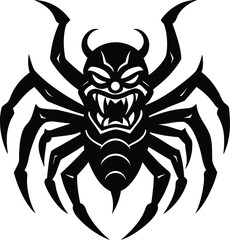 Angry Spider Tribal Vector

