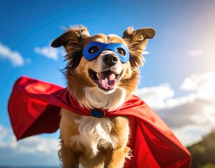 Dog superhero in flight (1)
