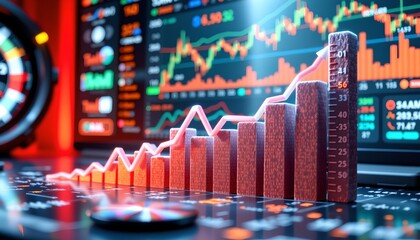 a computer screen displaying a collection of financial charts and graphs