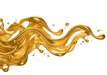 Golden Liquid Flow Dynamic Amber Wave